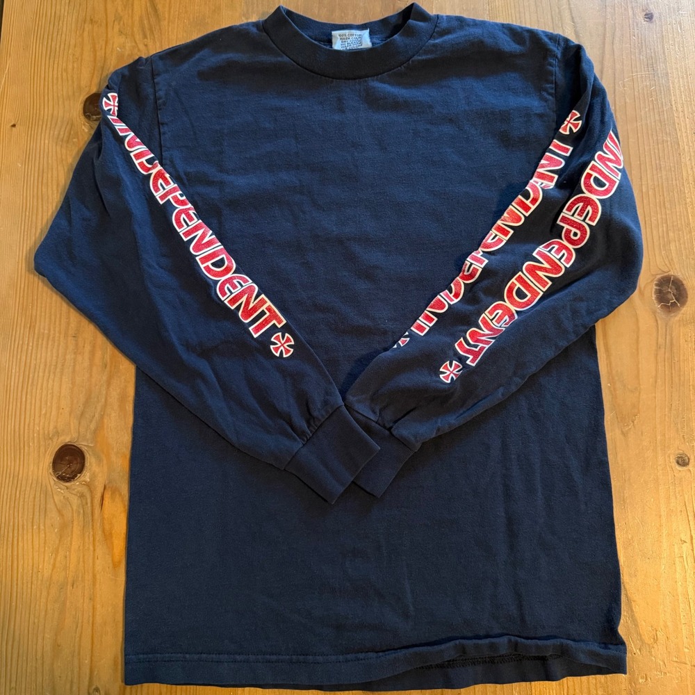 Vintage Independent Truck Co Long Sleeve Shirt Small iron cross NHS Made in USA